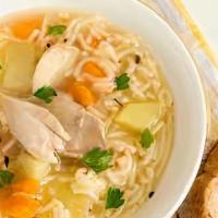 Sopa De Pollo · Chicken soup.