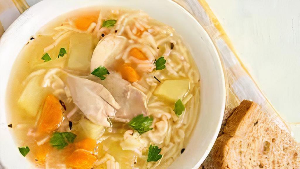 Sopa De Pollo · Chicken soup.