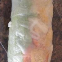 Summer Rolls · Choices of shrimp and pork or vegetarian wrapped in rice paper with bean sprouts, mint, and ...