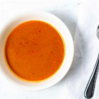 Coconut Tomato Soup · Vegan, gluten free. A delightfully tangy tomato, coconut and coriander soup. * 
 
*Dairy Free