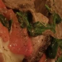 Italian Beef Or Pork · Slow-cooked roast beef or roast pork, roasted red peppers, seasoned fresh spinach, and sharp...