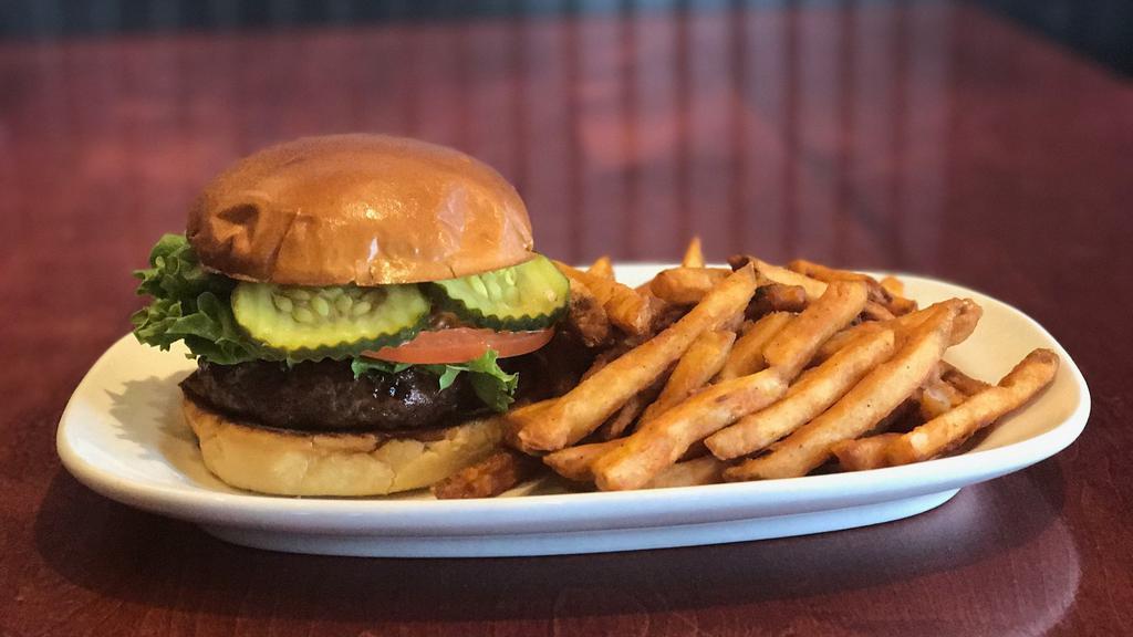 Build Your Own Burger Or Grilled Chicken · All of our burgers are hand-packed fresh daily. Served on our signature brioche bun with lettuce, tomato & pickles