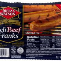 Deli Beef Franks Hot Dogs 14Oz · Dietz Watson