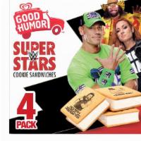 Good Humor Wwe Sandwiches · Rich creamy vanilla goodness between two vanilla wafers. Each sandwich is printed with one o...