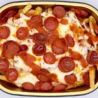 Pizza Fries · Pizza sauce and melted mozzarella.