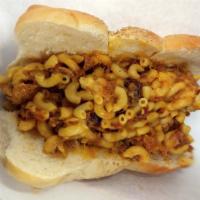 The Monster Mac · BBQ pulled pork, bacon and mac and cheese.