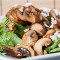 Spinach & Mushroom Salad · With ginger, garlic, and soy sauce.