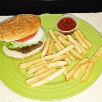 Hamburger Combo With Fries & Soda · Hamburger Combo - Includes Fries & Soda