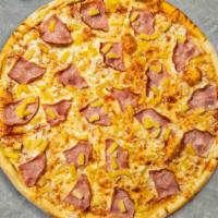 Aloha Pizza · Ham and pineapple baked on a 16-inch hand-tossed dough.