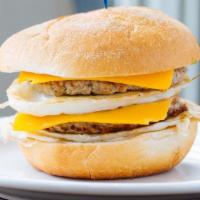 Egg Sandwich · two fried eggs, cheddar cheese on a kaiser roll.