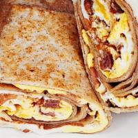 Wake Up Bacon, Egg & Cheese Wrap · Bacon, egg and cheese on a wrap.