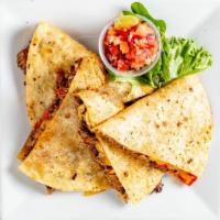 Quesadillas · Sautéed peppers and onions, Monterey jack &cheddar cheese blend.

chicken, Philly cheese ste...