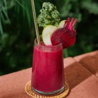 Beet Blast · Stamina: Beets, Ginger, Turmeric, Apple.