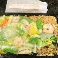 Shrimp Chow Mein 虾炒面 · Gluten free, Chow Mein is not Noodle, It’s Vegetable.