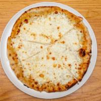 White Pizza · Enjoy the delicious combination of creamy Alfredo sauce, mozzarella and provolone blend, fre...