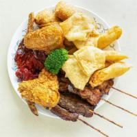 Pu Pu Platter (For 2) · Chicken wings (2), egg roll (2), chicken teriyaki (2), crab rangoon (4) spare ribs (2) or bo...