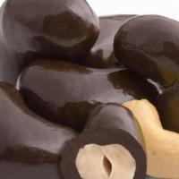 Dark Chocolate Covered Cashews · Premium roasted cashews coated in decadent dark chocolate.
