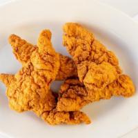 Chicken Fingers (5) · Comes with honey mustard or barbecue sauce.