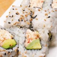King California Roll · lump crab , avocado,seaweed wrap, white rice and sesame seeds