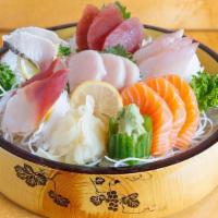 Sashimi Set · Chef's daily selection of 10 Sashimi (no rice) pieces. Served with a house salad (spring mix...