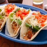 3 Tacos Americano · Most popular. Served with lettuce, tomatoes, and cheese.