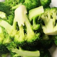 Steamed Broccoli · Choice of sauce on side. Served white rice or brown rice.