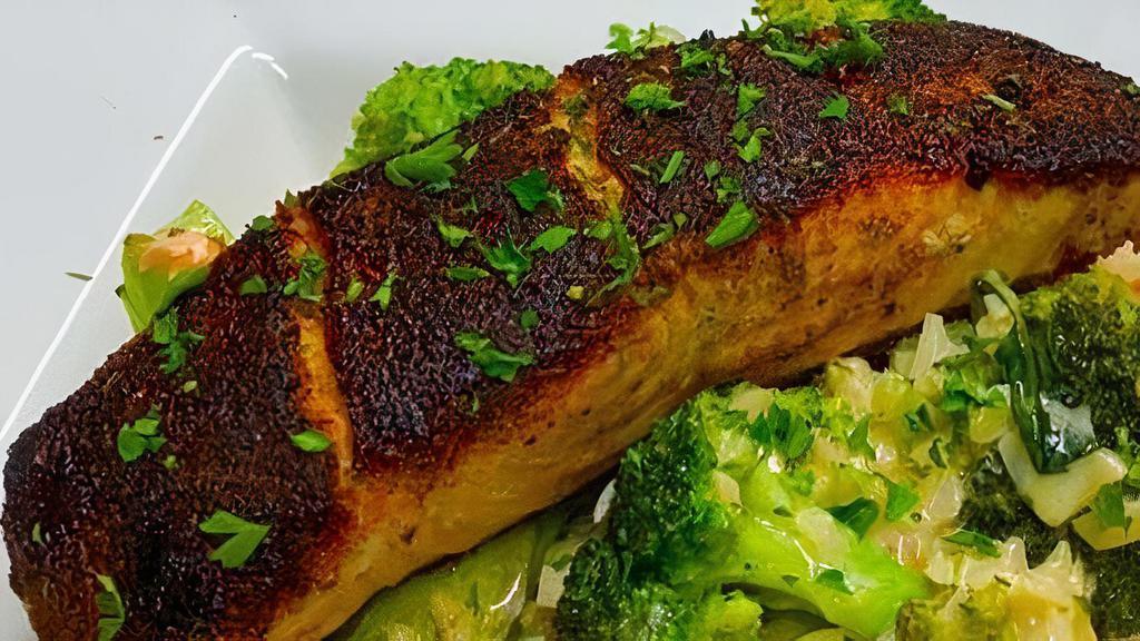 Blackened Salmon · Blackened Salmon Filet. sides sold separately below must order at least 1 side , can order 3 sides max.
