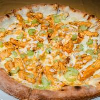 Buffalo Chicken Pie · Grilled Chicken Breast, Premium Cheese
Buffalo Sauce finished with Parmesian
