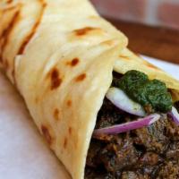 Beef Tikka · Slowly cooked Beef cubes, Fresh Mint-Coriander Chutney, Red Onions