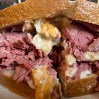 Corned Beef Special · Corned beef on rye with coleslaw and Russian dressing.