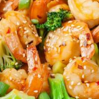 Shrimp With Broccoli Combo Platter · Served with fried rice or white rice and egg roll.