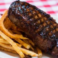 Prime New York Strip Steak · Wood-grilled 