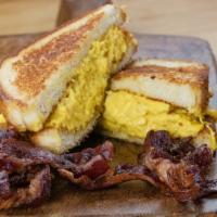 Egg & Cheese Sandwich · Fluffy scrambled organic eggs, cooper sharp cheese on Texas toast.