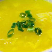 Egg Drop Soup (Small) · Crispy noodle soup.