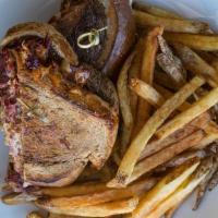 Patty Melt · Char-grilled, Certified Angus Beef burger with sautéed onions, Swiss and Russian dressing on...