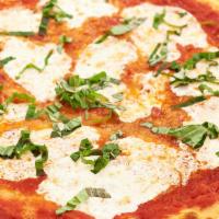 Margherita Pizza · tomato, fresh mozzarella & basil
