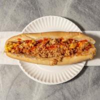 Buffalo Chicken Cheesesteak · Chicken steak topped with our homemade mild buffalo sauce & cheese