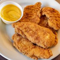 Chicken Fingers · With honey mustard or BBQ sauce.