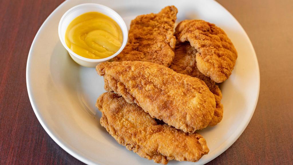 Chicken Fingers · With honey mustard or BBQ sauce.