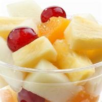 Fruit Cup · Honeydew, cantaloupe, pineapple, orange, and grapes.