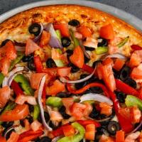 Vegetable Pizza 12” · Vegan cheese and house made marinara sauce,topped with red & green bell peppers, red onions,...