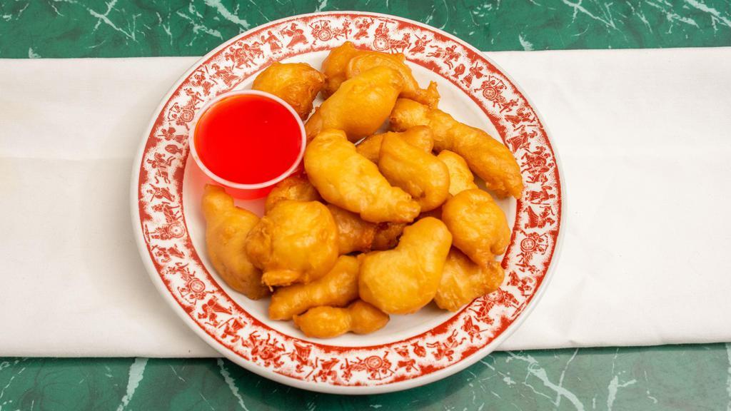 Sweet And Sour Chicken · Includes white rice and sauce on the side.