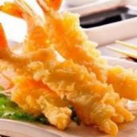 Seafood Tempura · Crabmeat, shrimp, scallop, fish and squid 2 pieces for each.