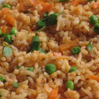 Vegetable Fried Rice · With egg. served with soup.