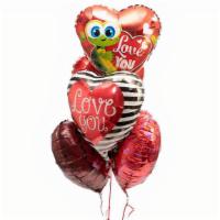 I Love You Balloon Bouquet  · 5 I love you mylar balloons