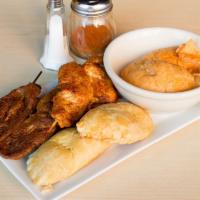 Joint Sampler · Spicy Suya wings, 2 Meat Pie, 1 Moi-Moi, Stew No Substitutions.