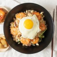 Shrimp Fried Rice · Shrimp fried rice with broccoli and vegetables with miso soup.
