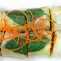 Fresh Rolls · Shrimp or tofu and vegetable wrapped with rice spring roll skin and served with house specia...