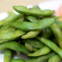 Edamame · Boiled green soybean.