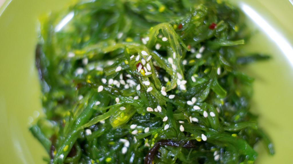 Seaweed · Asian seaweed from the ocean, seasoned in sesame oil, salt, vinegar, and white sesame.